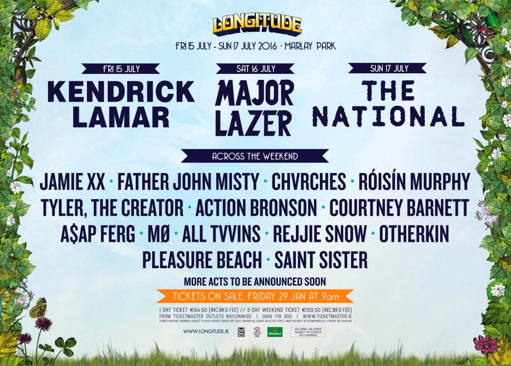 Longitude Festival Announces 2016 Lineup Featuring Kendrick Lamar
