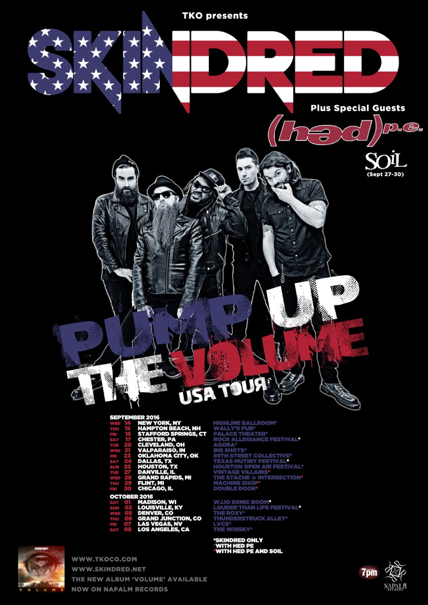 SKINDRED Announces Fall 2016 Tour Dates | mxdwn.com