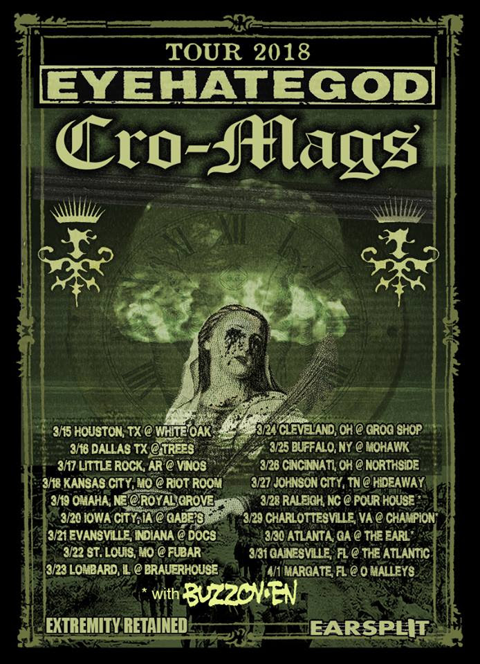 Eyehategod Announce Spring 2018 Tour Dates with CroMags mxdwn Music