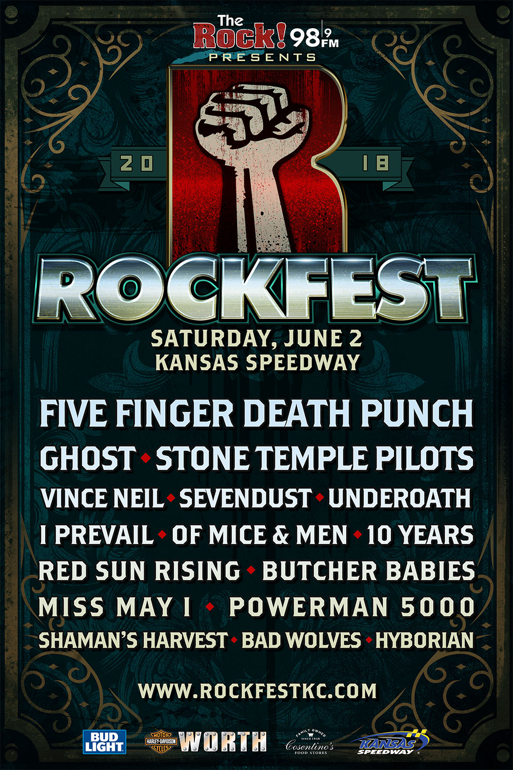 RockFest Festival Announces 2018 Lineup Featuring Five Finger Death