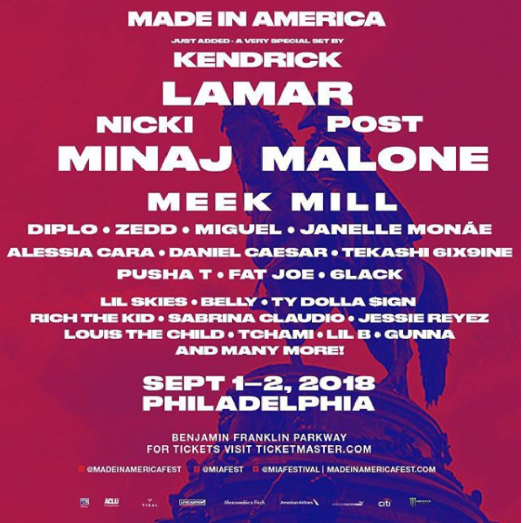 Made in America Announces 2018 Lineup Featuring Meek Mill, Janelle ...