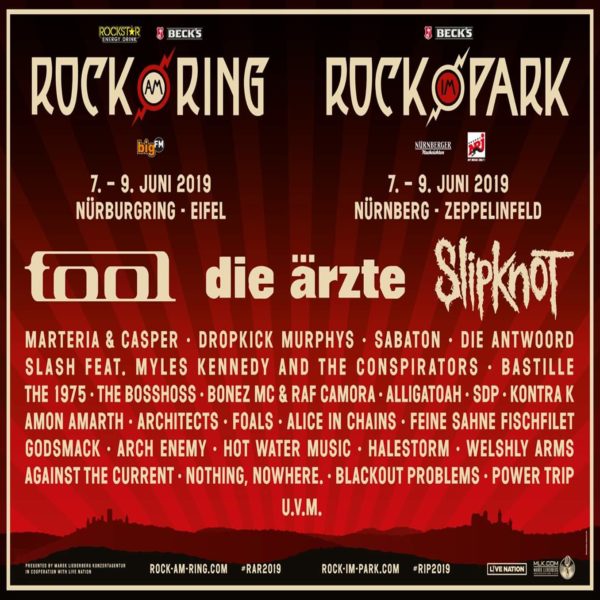 Rock am Ring and Rock im Park Announces 2019 Lineup Featuring Tool ...