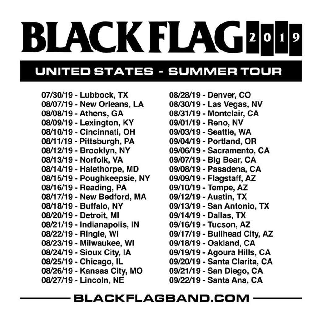 an evening with black flag tour