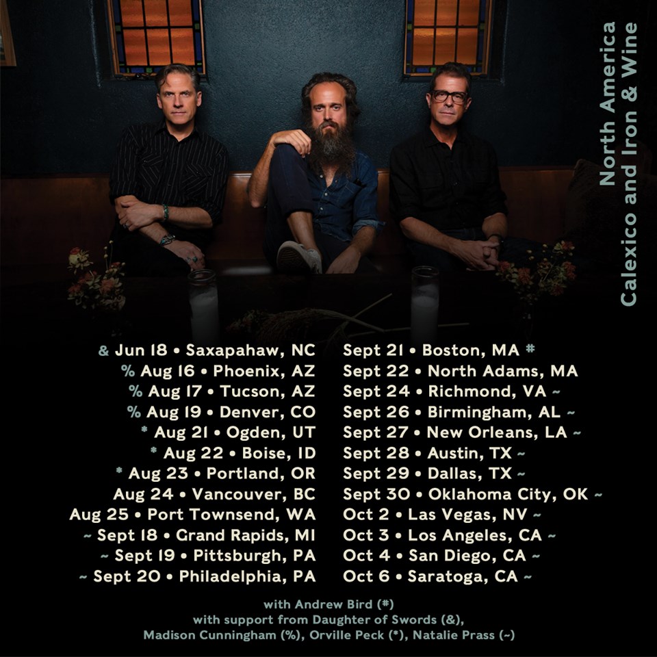 iron & wine tour dates