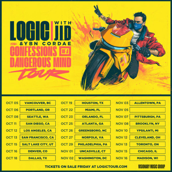 Logic Announces Fall 2019 The Confessions of a Dangerous Mind Tour