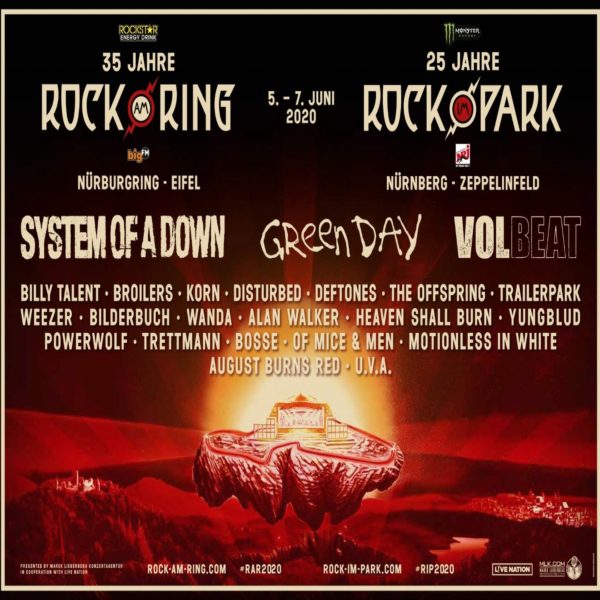 Rock Am Ring and Rock Am Park Announce 2020 Lineup Featuring System of ...