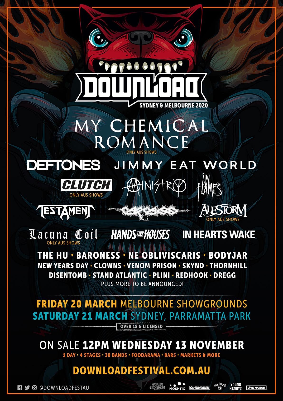 Download Festival Sydney + Melbourne Announces 2020 Lineup Featuring My