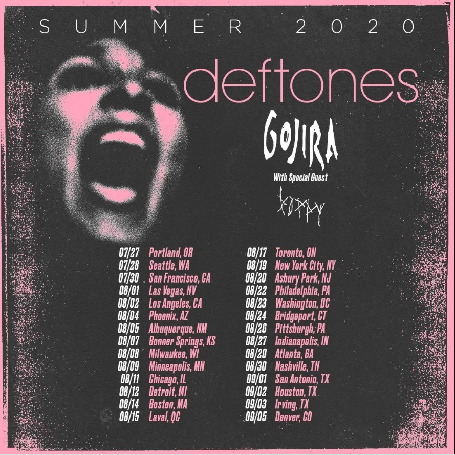 deftones tour song list